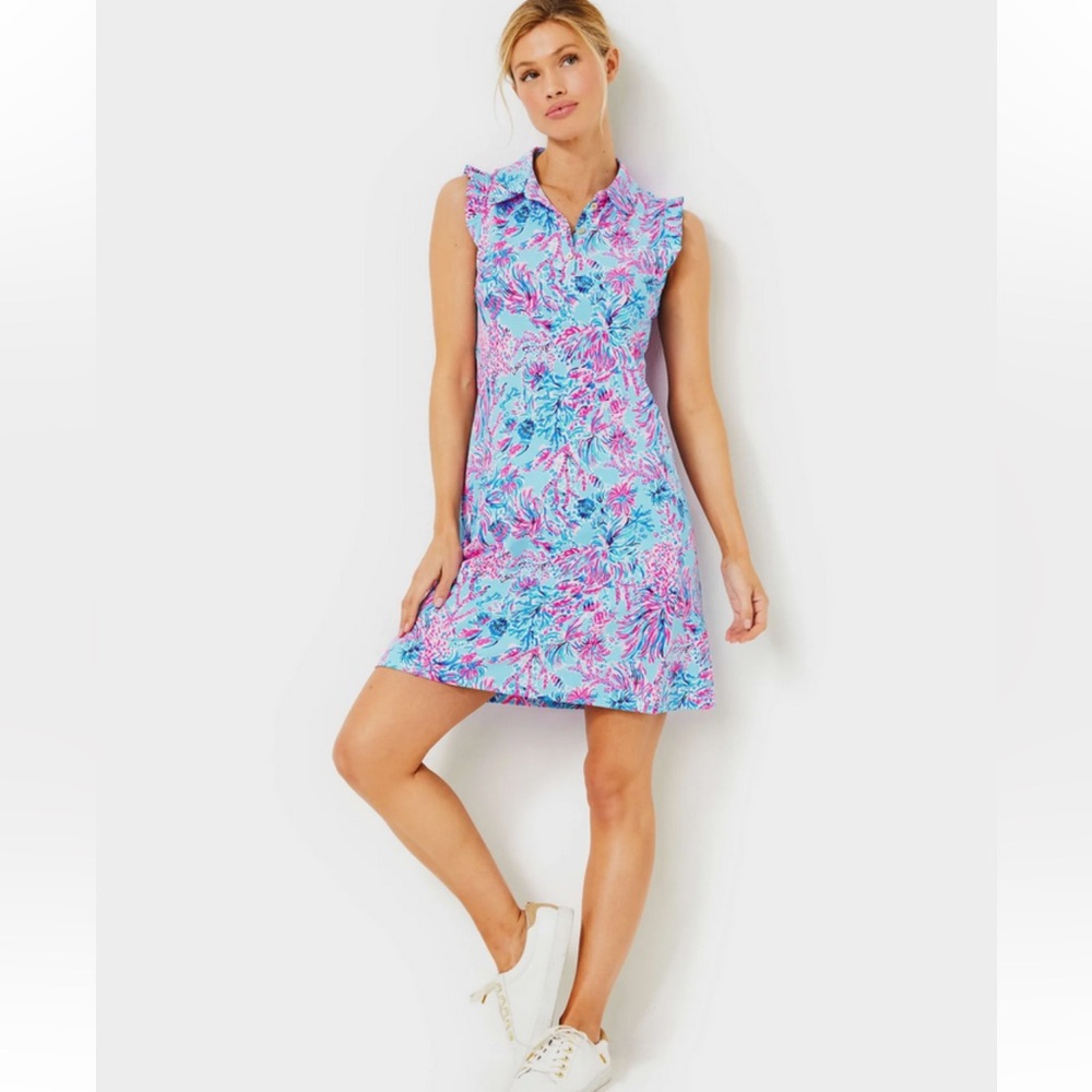 Lilly Pulitzer Dress-Silva Dress Celestial Blue Seek & Sea NWT Size XL